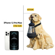 solar labrador dog statue, view 6 - MRSLM