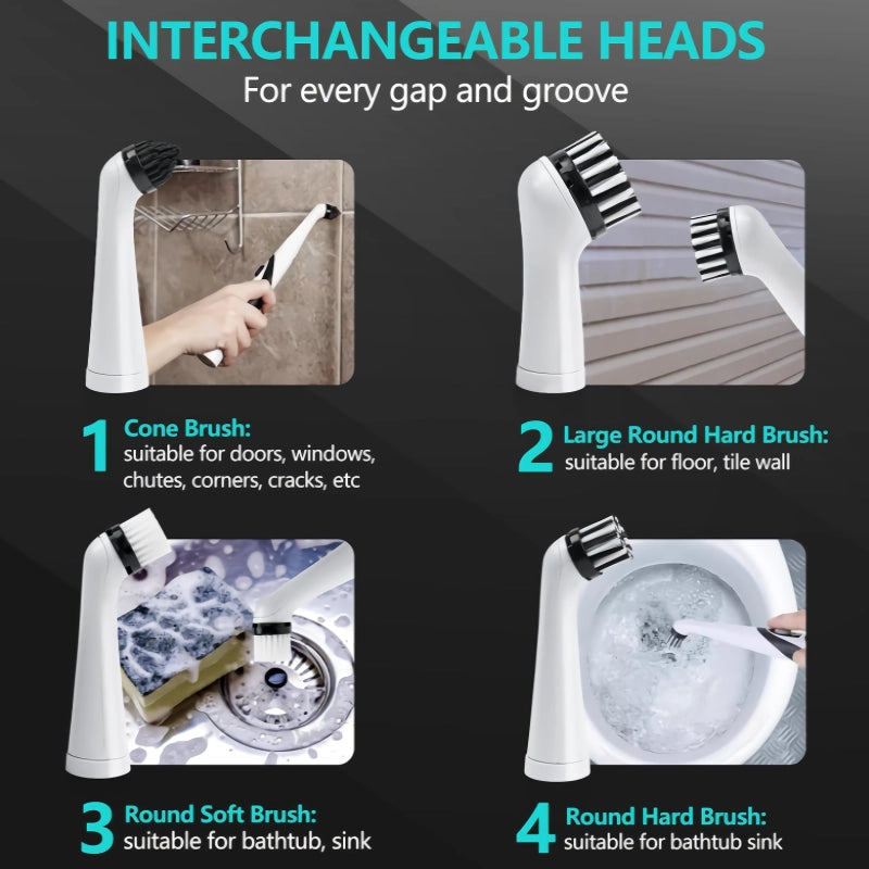 multifunctional sonic scrubber cleaning tool, view 4 - MRSLM