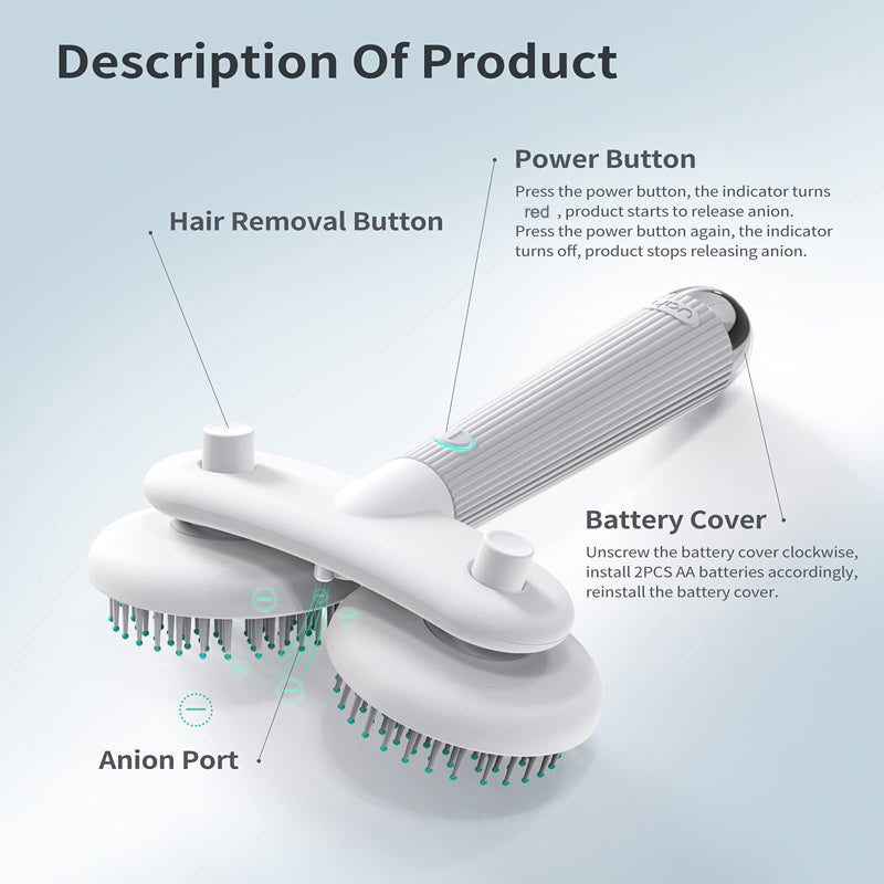 dual head electric pet brush, view 3 - MRSLM