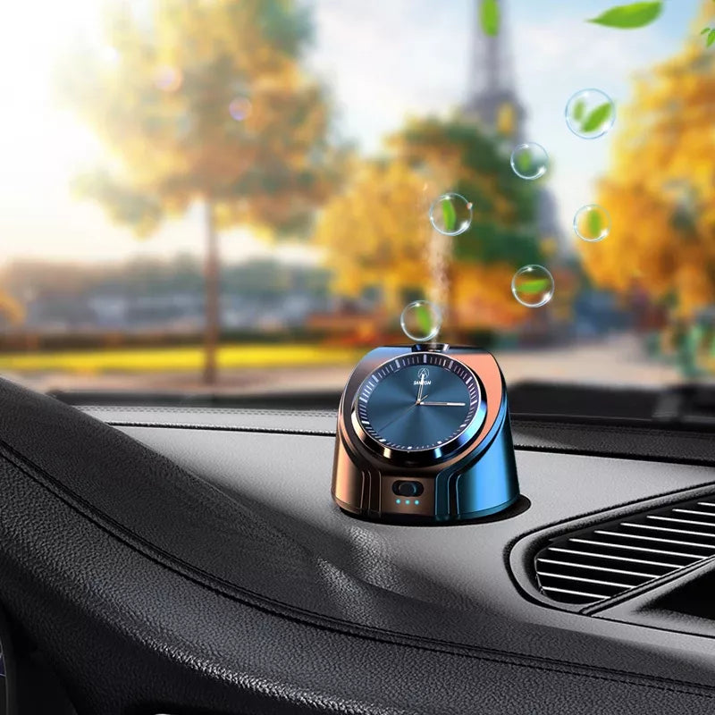 wireless car aroma diffuser with watch - MRSLM