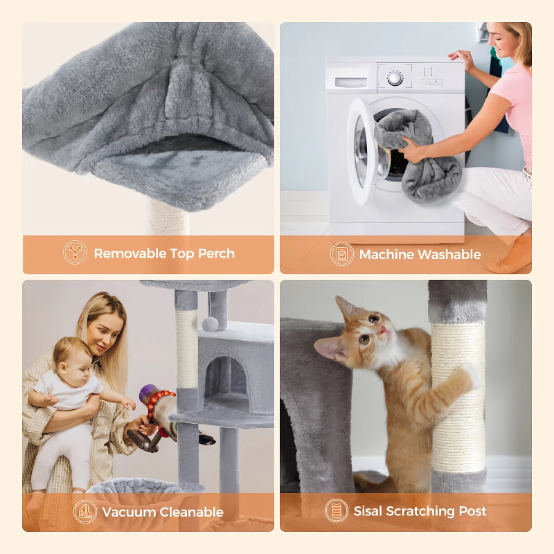 tall cat tree tower, view 7 - MRSLM