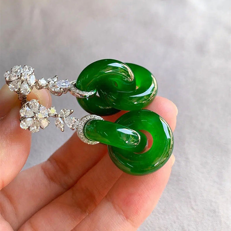 s925 silver double ring earrings, view 4 - MRSLM