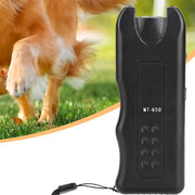 ultrasonic dog trainer with LED flashlight, view 3 - MRSLM