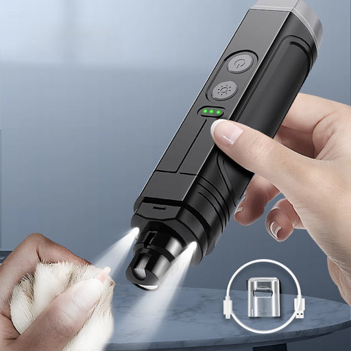 Electric pet nail grinder with dual LED light - MRSLM