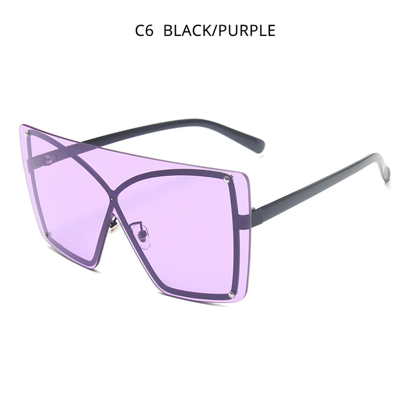 oversized flat top sunglasses, view 5 - MRSLM