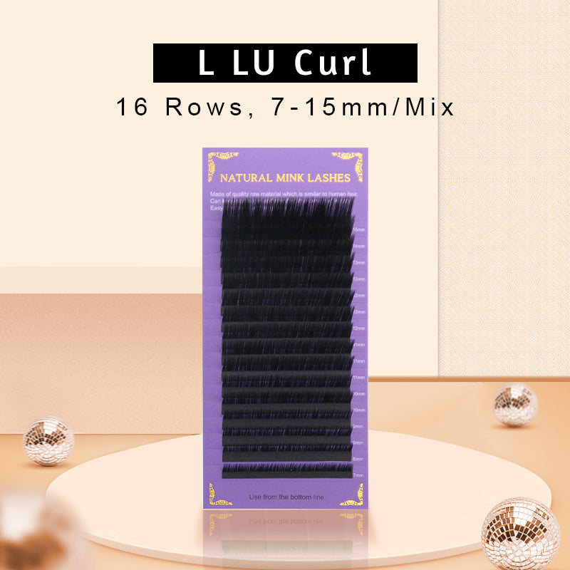 Soft curl faux mink individual eyelash extensions, view 3 - MRSLM