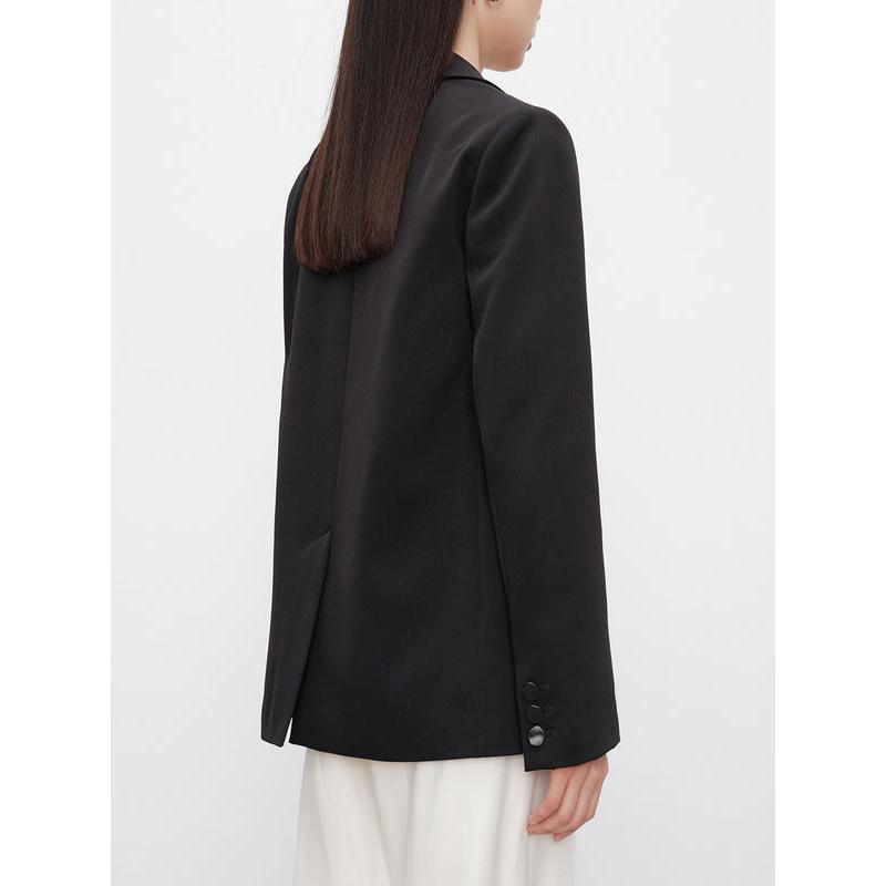 petite black suit jacket, view 4 - MRSLM