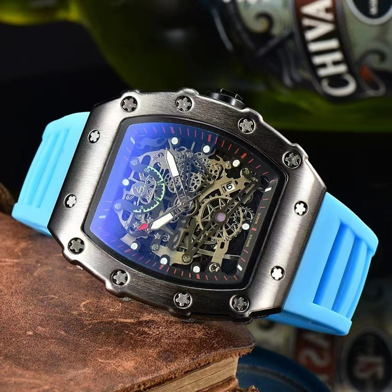 Hollow barrel sports men's watch, view 9 - MRSLM