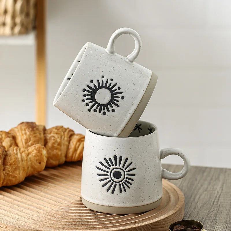 japanese hand-painted ceramic coffee mug, view 7 - MRSLM