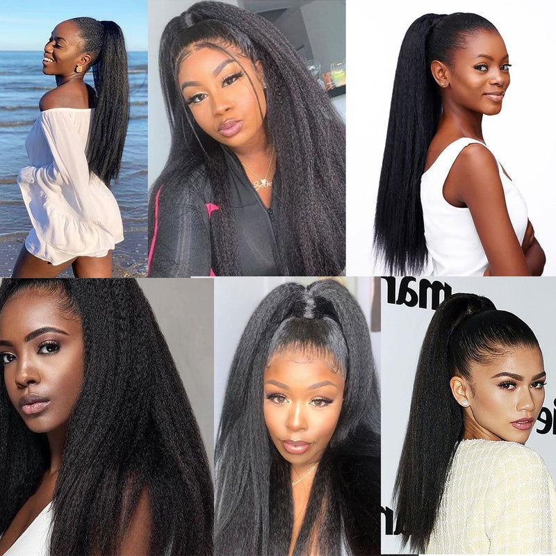 long straight ponytail hair extension, view 10 - MRSLM