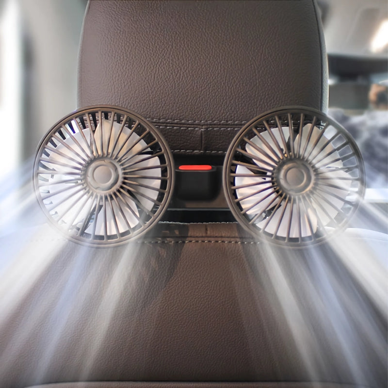 dual head car seat cooling fan, view 4 - MRSLM