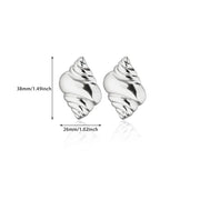 geometric conch stud earrings, view 3 - MRSLM