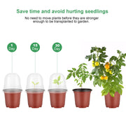 4-inch plant nursery pots with humidity domes, view 3 - MRSLM