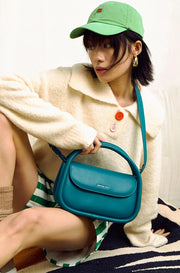 large soft split leather shoulder bag, view 8 - MRSLM