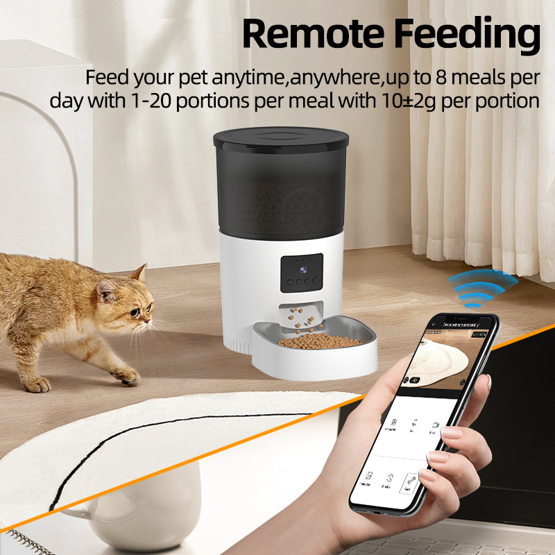 automatic pet feeder with camera, view 6 - MRSLM