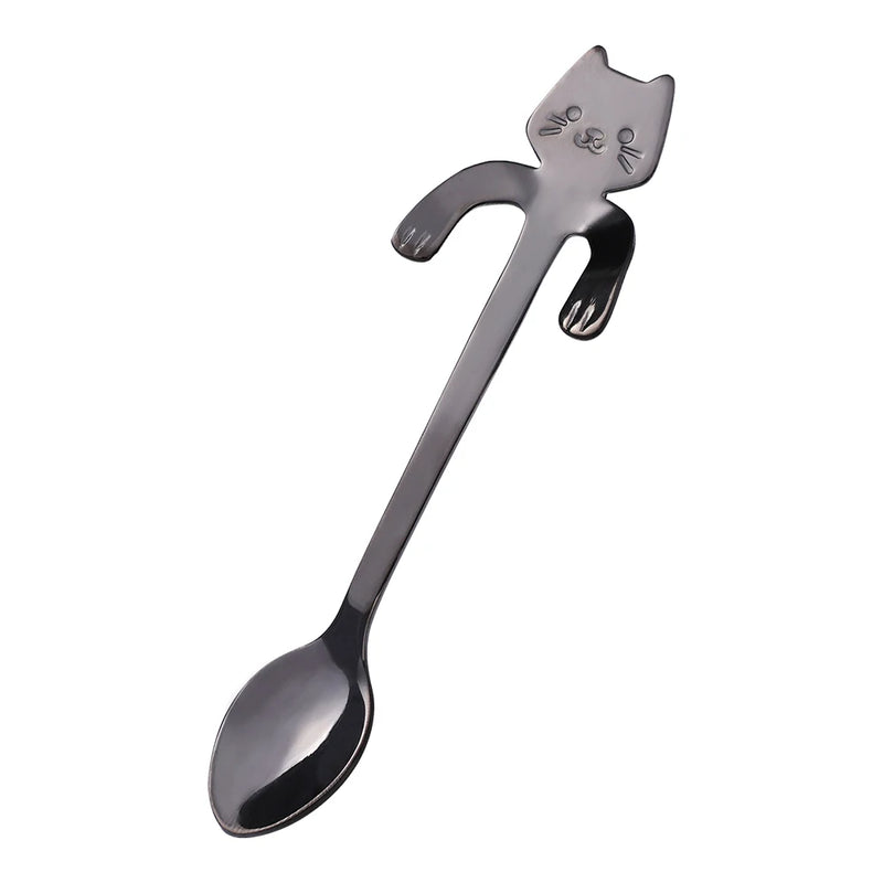 Cat-shaped stainless steel teaspoon, view 3 - MRSLM
