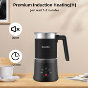 detachable 5-in-1 milk frother and steamer, view 6 - MRSLM