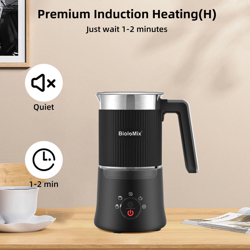 detachable 5-in-1 milk frother and steamer, view 6 - MRSLM