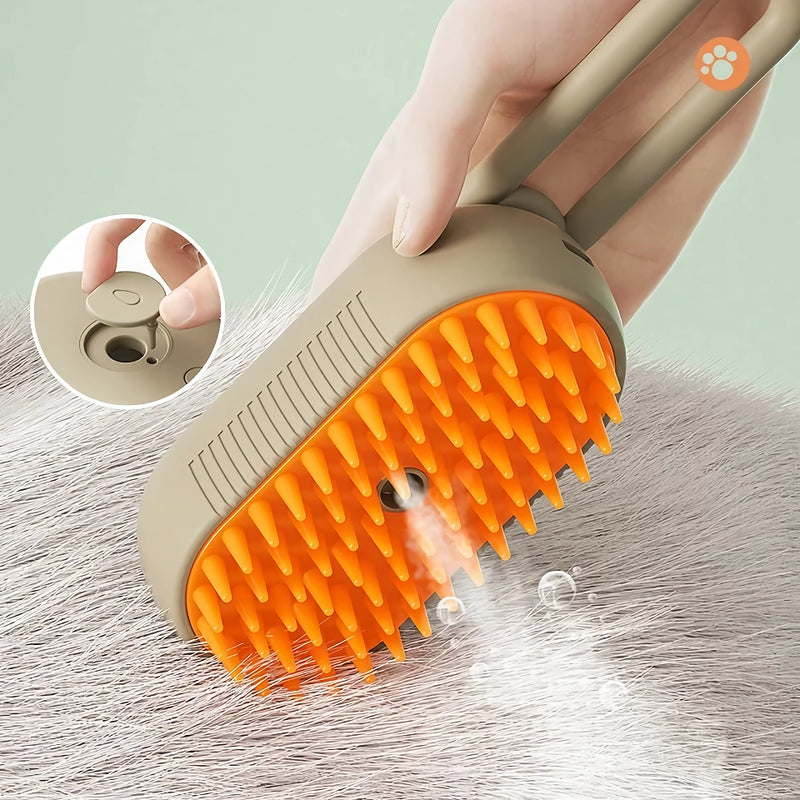 3-in-1 electric spray cat brush, view 4 - MRSLM