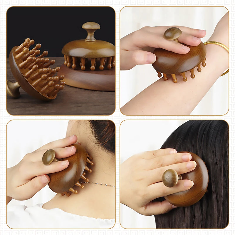 wooden massage comb, view 6 - MRSLM