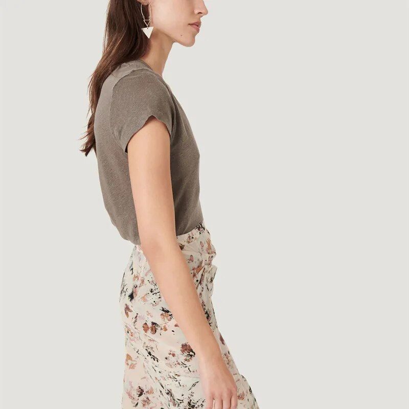 women's deep v t-shirt, view 7 - MRSLM