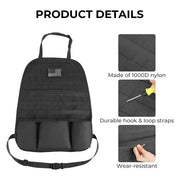 tactical car seat back organizer with molle, view 5 - MRSLM