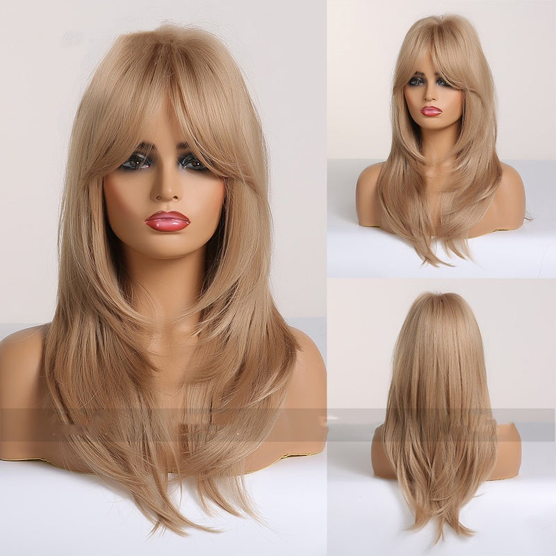 gradient straight wig with side bangs, view 2 - MRSLM