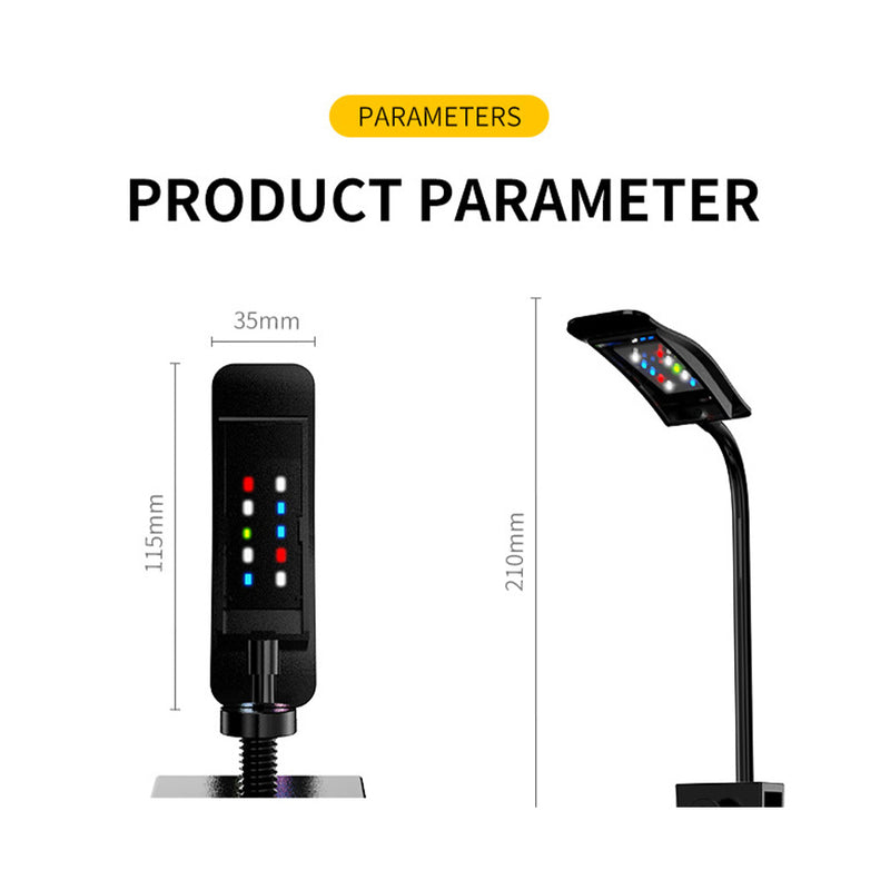 clip-on aquarium led light with timer, view 7 - MRSLM