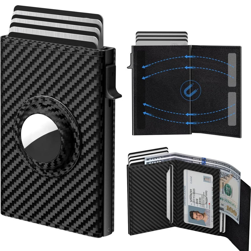 men's ultra-thin card clamp wallet, view 3 - MRSLM