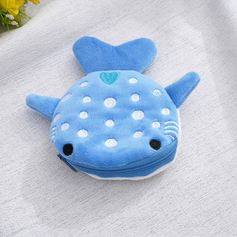 whale shark plush coin purse, view 2 - MRSLM