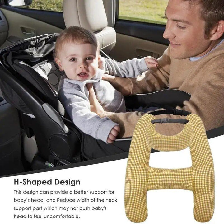 Comfort Kid & Adult Car Seat Neck Support Pillow - H-Shape Travel Cushion for Safe, Cozy Journeys