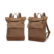roll top canvas backpack, view 8 - MRSLM