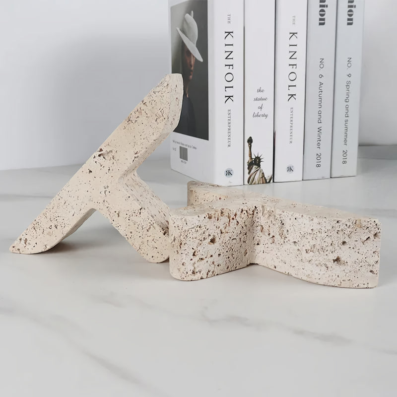 Travertine bookend, view 5 - MRSLM