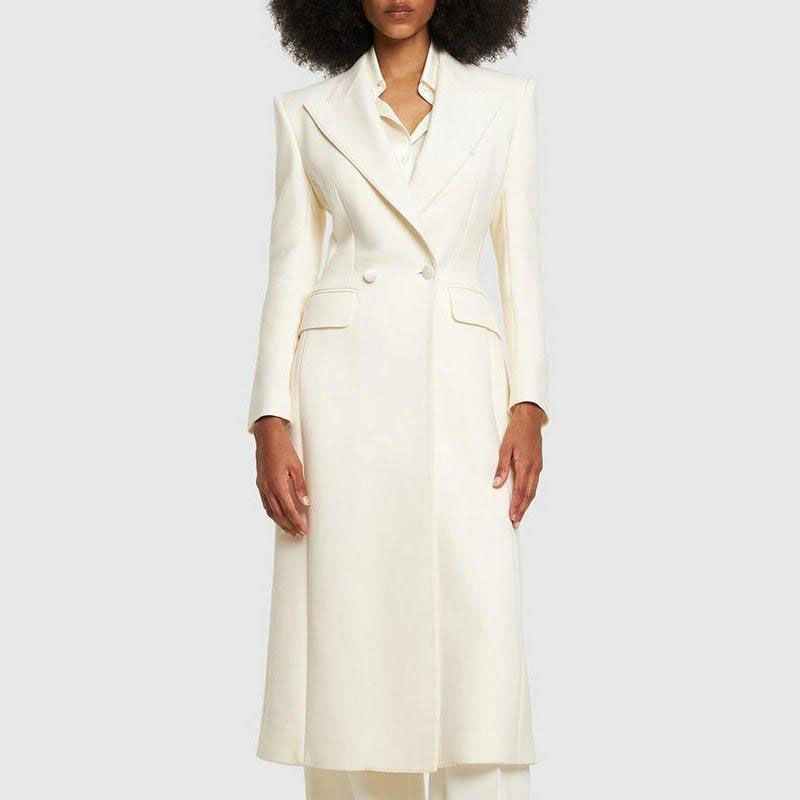 mid-length double breasted blazer coat - MRSLM