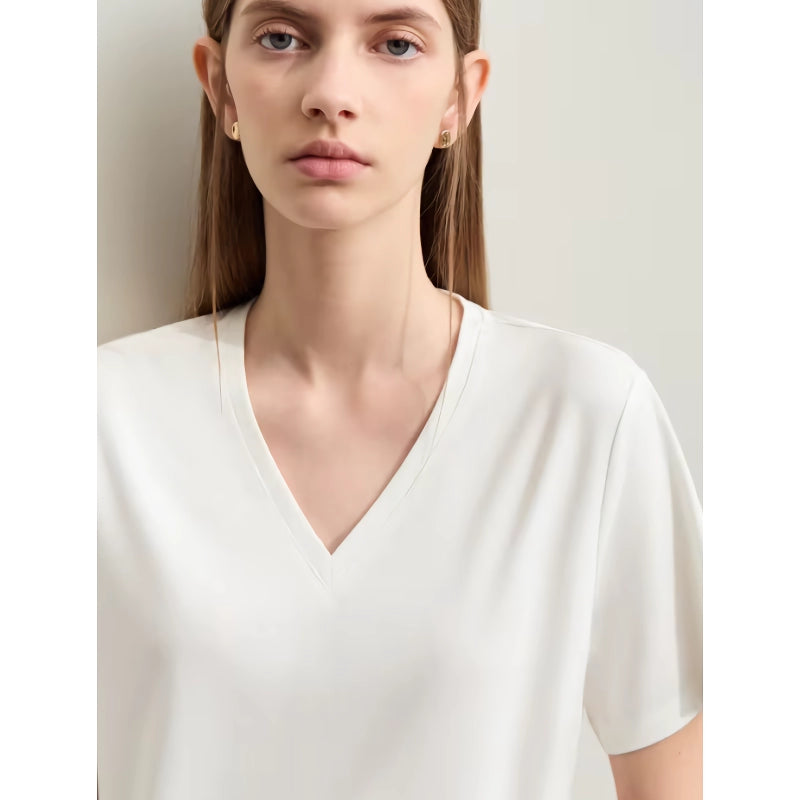v-neck short sleeve t-shirt, view 7 - MRSLM