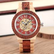bamboo wood automatic watch, view 8 - MRSLM