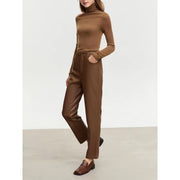 ankle-length pu leather pants, view 3 - MRSLM