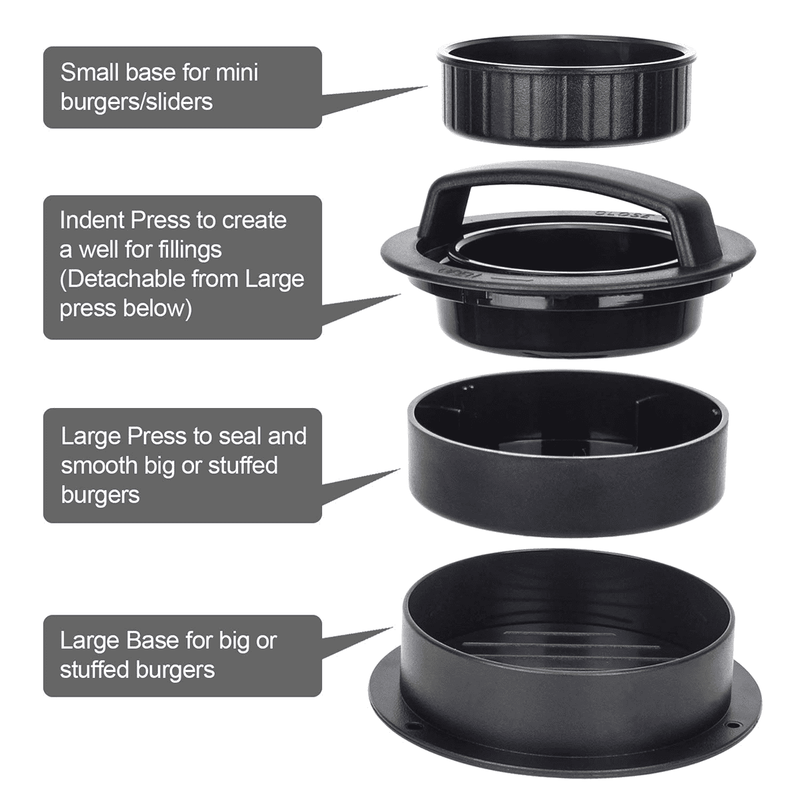 Non-stick stuffed burger press, view 6 - MRSLM