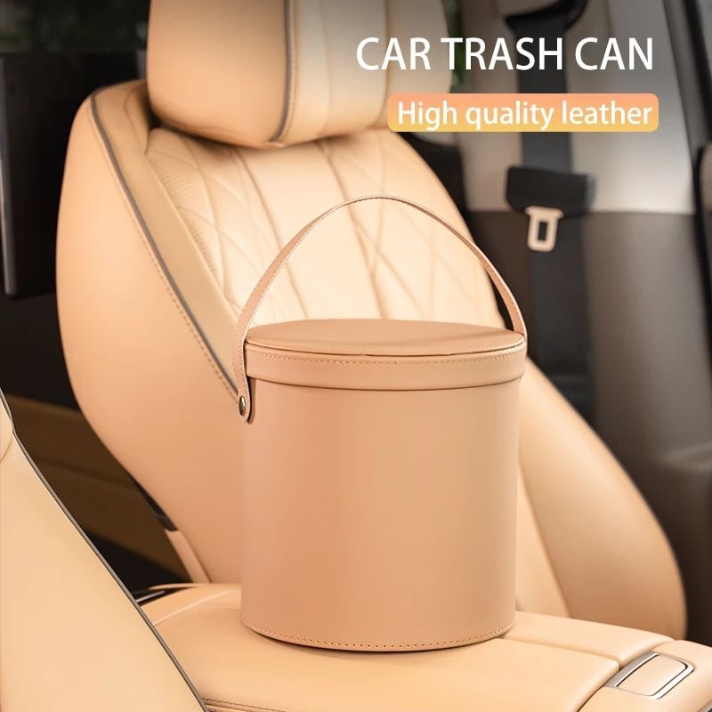 PU leather car trash can, view 4 - MRSLM