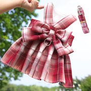 plaid dog dress harness, view 2 - MRSLM