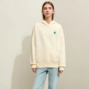 Fleece-lined patchwork embroidery hoodie, view 6 - MRSLM