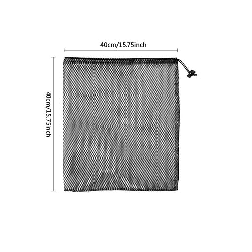 nylon mesh drawstring storage bag, view 3 - MRSLM