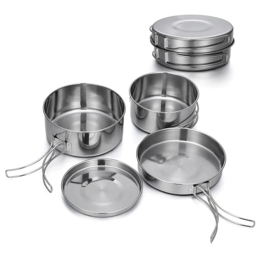 Stainless steel camping cookware set - MRSLM