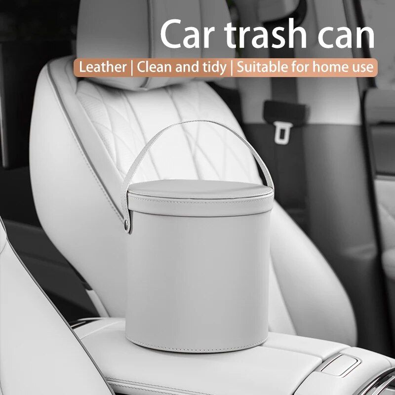 PU leather car trash can, view 8 - MRSLM