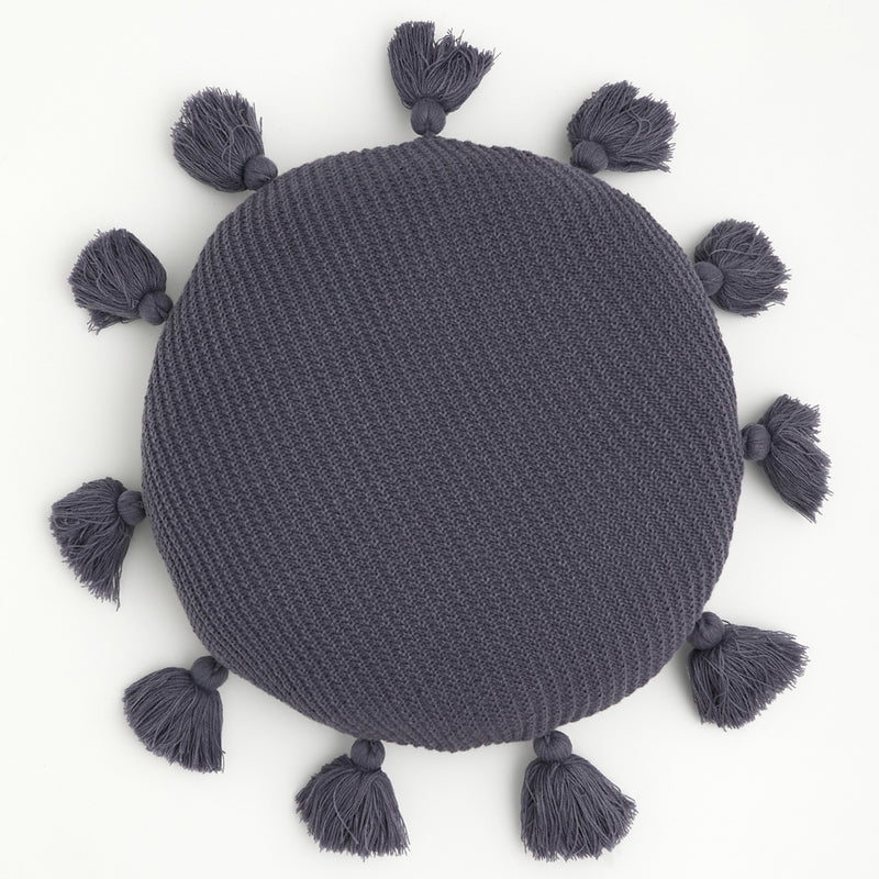 fluffy round tassel seat cushion, view 4 - MRSLM