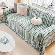 striped chenille sofa cover, view 2 - MRSLM