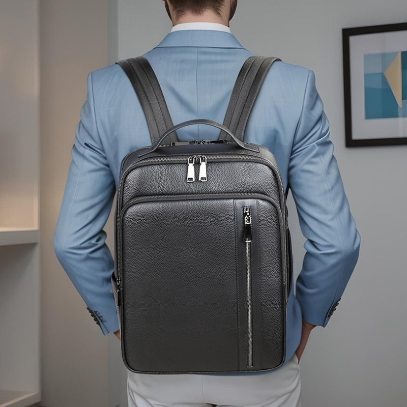 Men's leather backpack - MRSLM