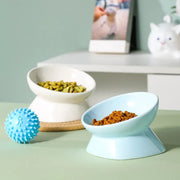 elevated ceramic pet bowl, view 6 - MRSLM