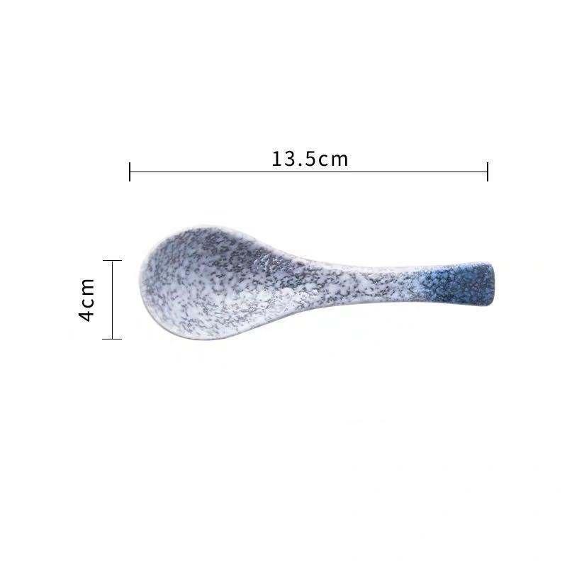japanese ceramic soup spoon, view 3 - MRSLM