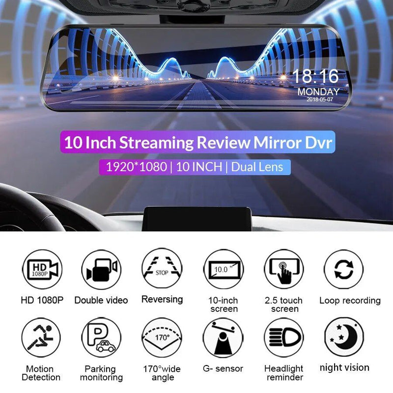 rearview mirror dash cam, view 6 - MRSLM